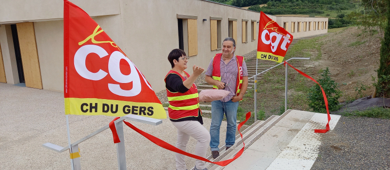 Inauguration symbolique par la CGT de la nouvelle Maison d'accueil spécialisée (MAS)