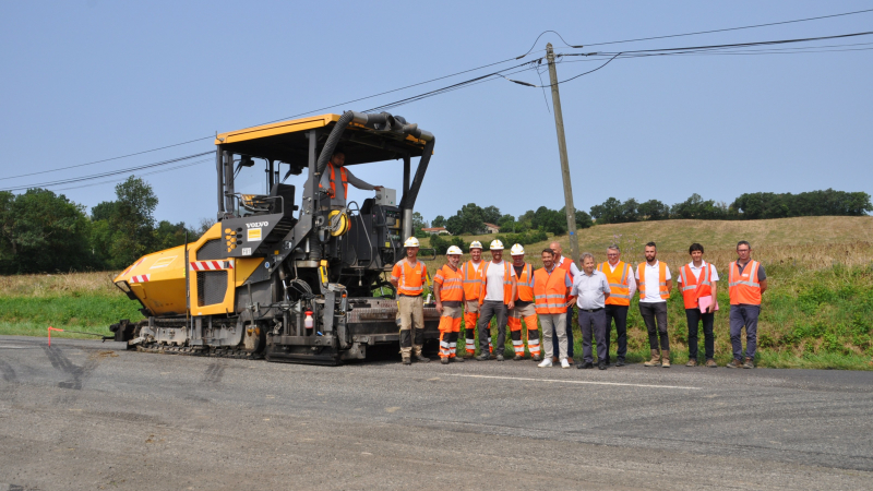 La RD 12 sur 1 km en test avec une nouvelle génération d'enrobés recyclés