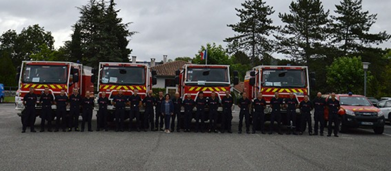 Mission préventive dans l'Aude pour les sapeurs pompiers gersois