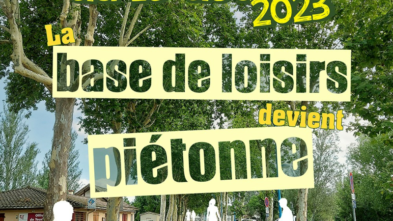 Piétonnisation de la base de loisirs de l'Isle-Jourdain.