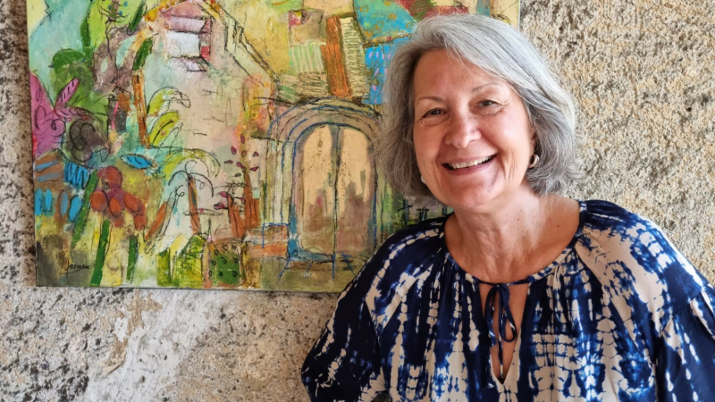 Francine Scrignac dans l’église de Betcave-Aguin