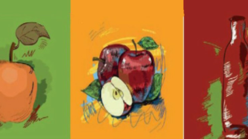 Des pommes, des poires et du jus ou du cidre