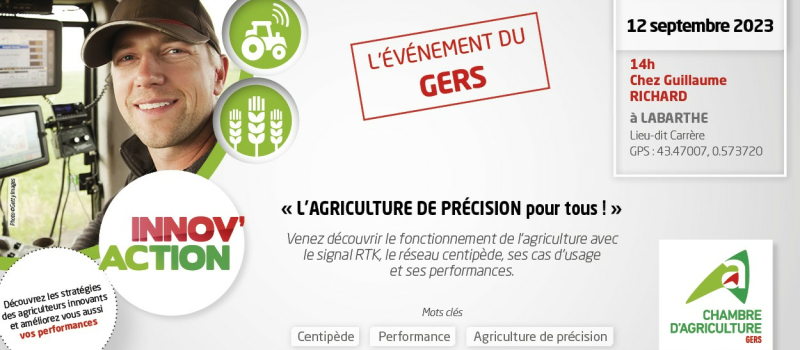Guillaume Richard, un jeune agriculteur ouvre  ses portes pour faire connaître le signal RTK et le réseau Centripède