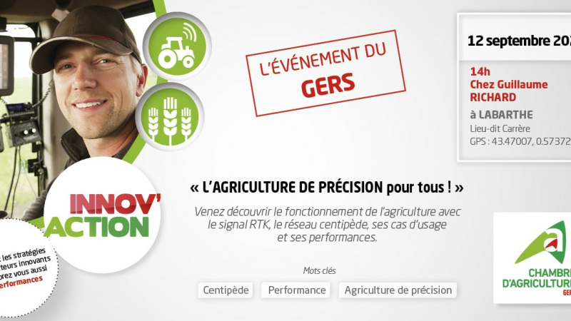 Guillaume Richard, un jeune agriculteur ouvre  ses portes pour faire connaître le signal RTK et le réseau Centripède