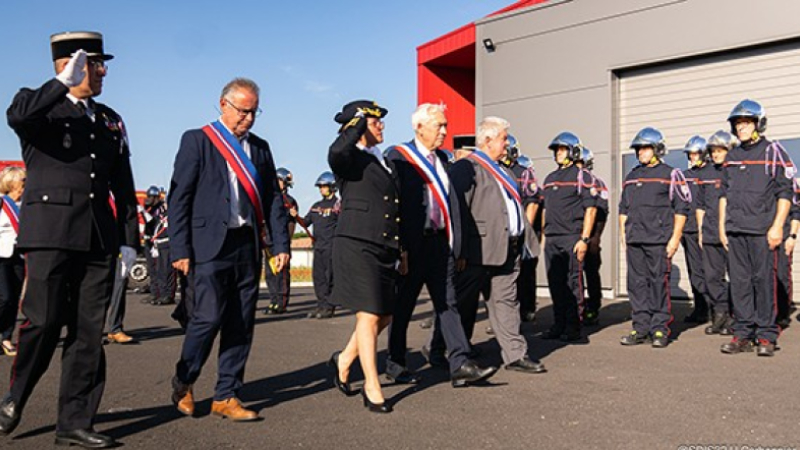 Passation de commandement au centre d'incendie et de secours