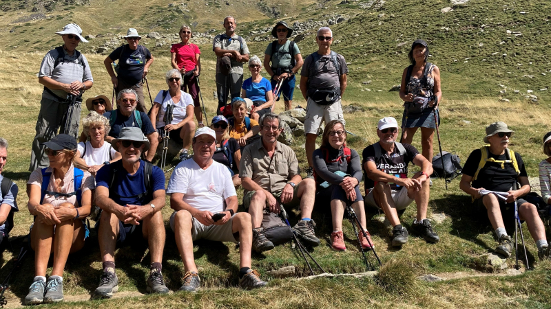 Accueil des randonneurs givrandais à Miélan