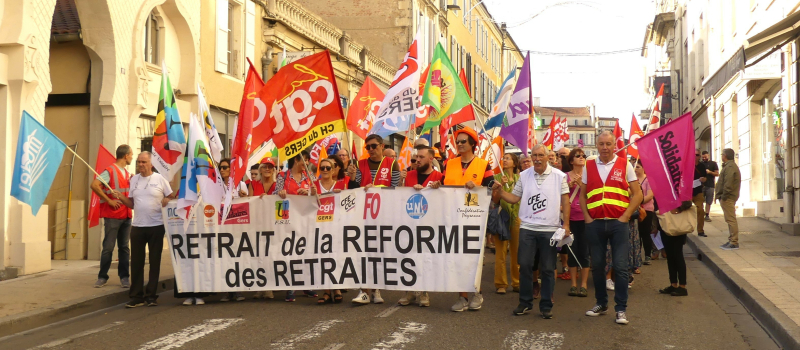 la manifestation unitaire du 13 octobre à Auch