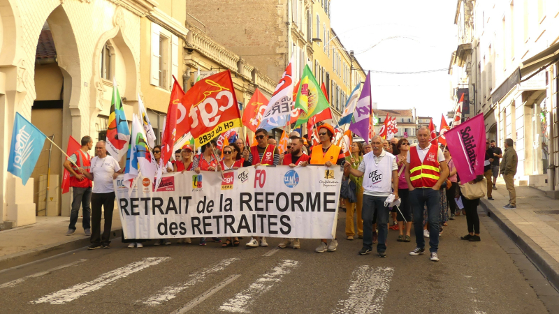 la manifestation unitaire du 13 octobre à Auch