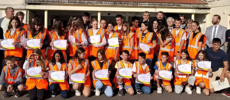 Les cadets de la Protection civile diplômés.