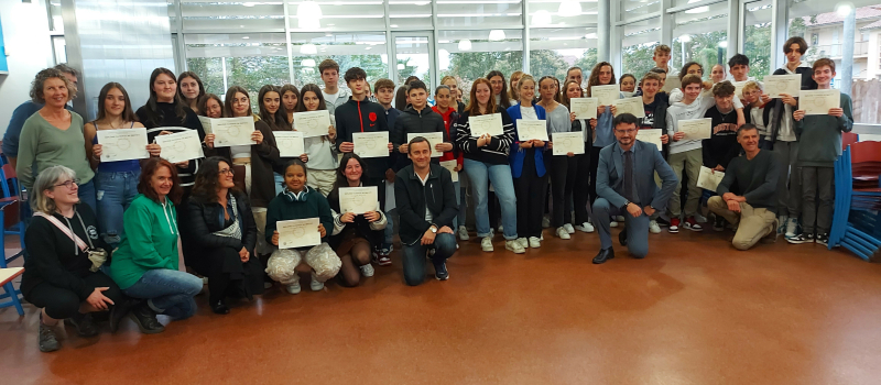 Les élèves du collège Gabriel Séailles  ont reçu leur diplôme du brevet