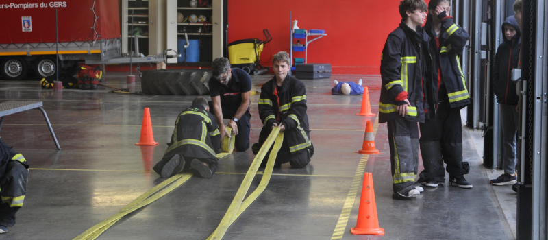 De futurs pompiers parmi les élèves de  4e du collège Gabriel Séailles !