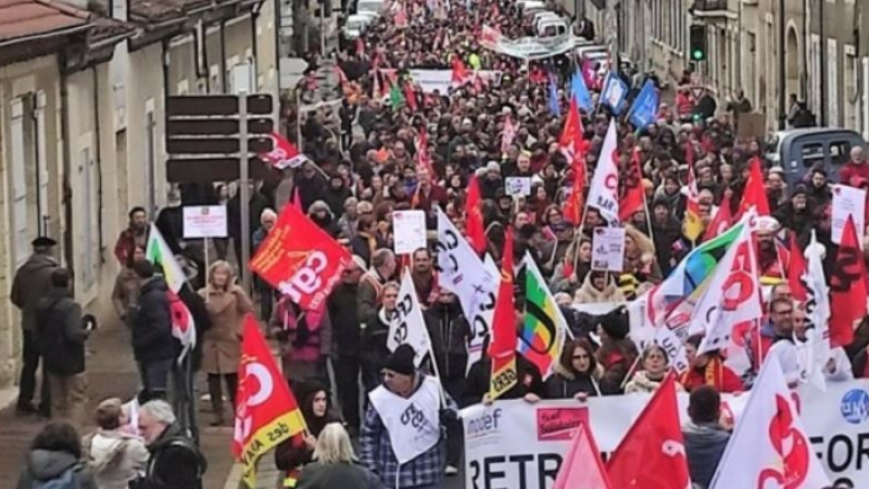 Manifestation pour une revalorisation des retraites et pensions