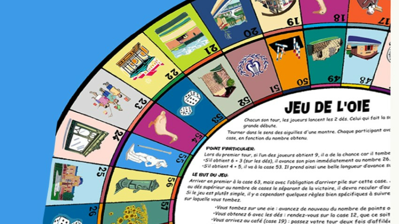 Le jeu de l'oie mirandais.