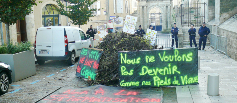 Les viticulteurs gersois ont manifesté devant la préfecture