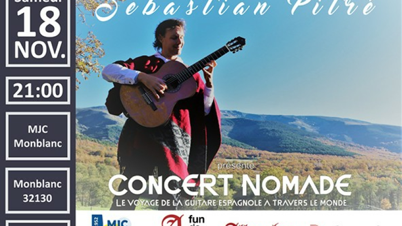 Le guitariste argentin Sebastián Pitrépoursuitsa tournée en Occitanie