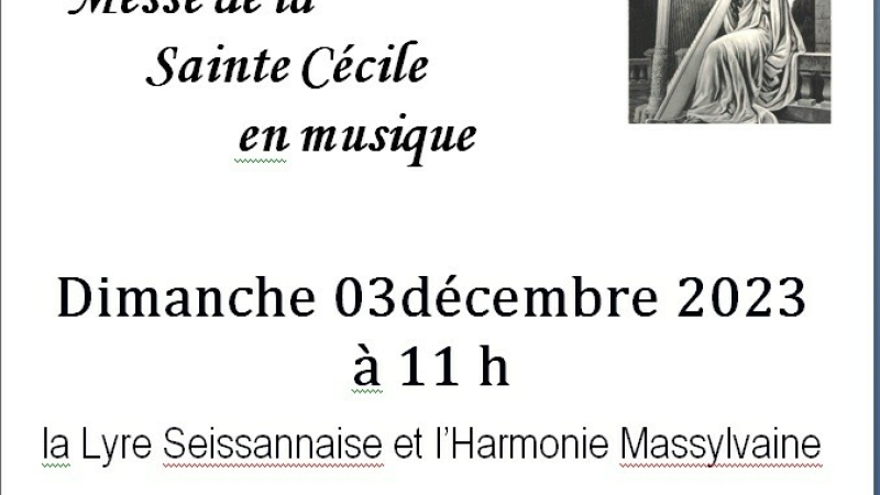 La Lyre Seissannaise et de l'Harmonie Massylvaine, fêtent  Sainte Cécile