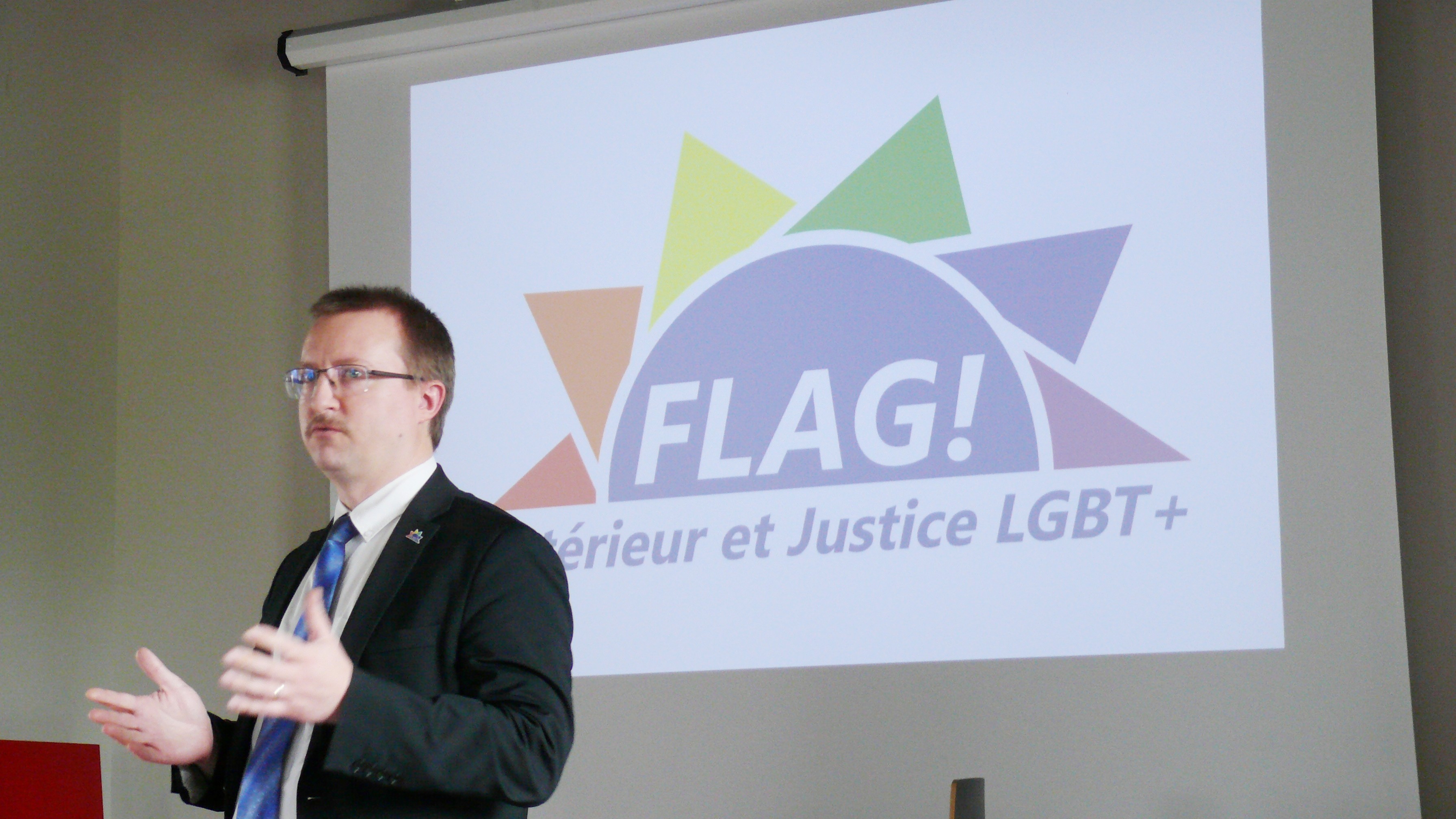 Gabriel Chavaudra-Carbon, vice-président national de FLAG ! lors de son intervention.