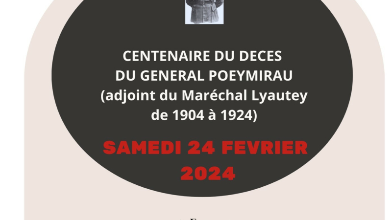 Comité pour le centenaire du général Henri Poeymirau