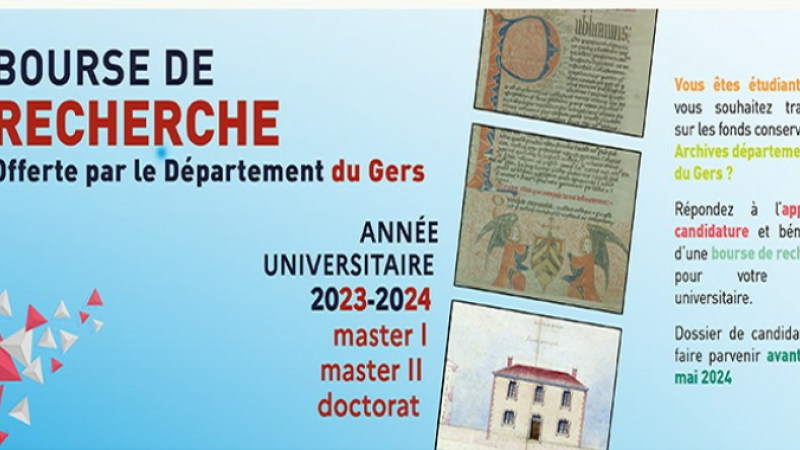 4e Bourse de recherche départementale