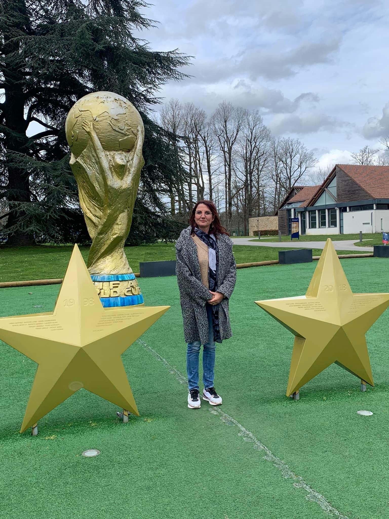 Caroline a pu approcher la coupe de très près.......