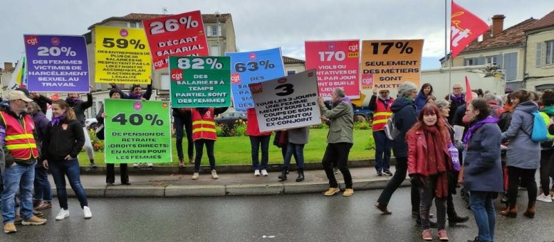 Manifestation pour la journée internationale des droits  et d'égalité de la femme