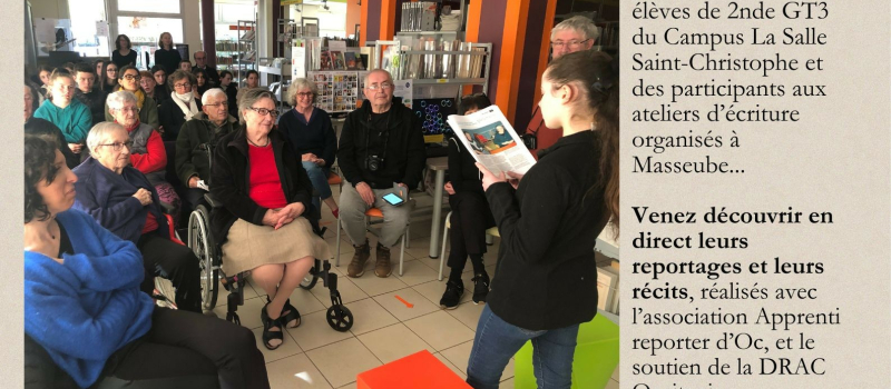 Restitution des ateliers d'écriture  réalisés avec l'écrivaine Maylis Adhémar