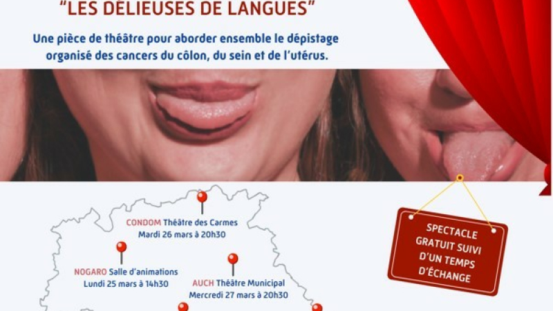 MARS BLEU: La Tournée Prévention avec la troupe théâtrale "les Délieuses de Langue"