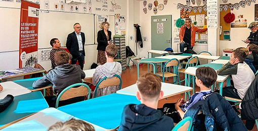le président philippe Dupouy sur le terrain