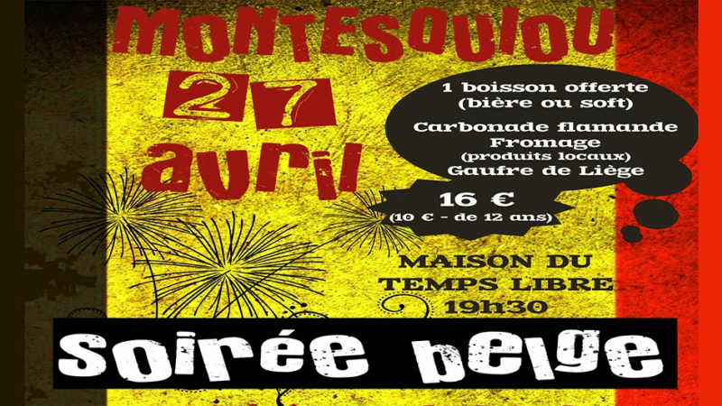 Une soirée belge ... comme la-bas
