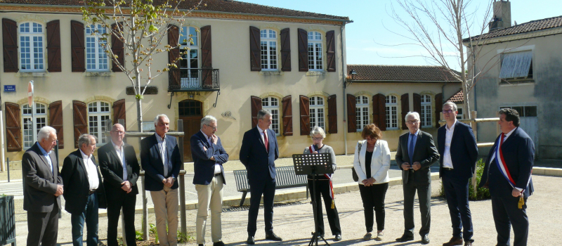 L'inauguration de l'aménagement des espaces publics rénovés.