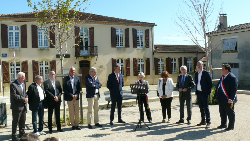 L'inauguration de l'aménagement des espaces publics rénovés.