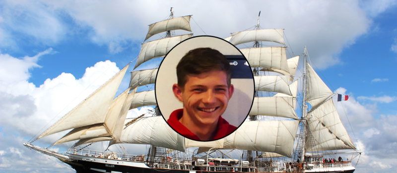 Steven, la flamme et le Belem" un vrai conte d'aujourd'hui : "du Noctile au Belem"