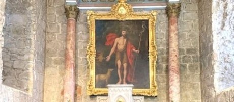 Après restauration, le tableau offert par Stanislas Lesczinki, ancien Roi de Pologne et beau-père de Louis XV, offert à la famille De Bats est de retour en l'église