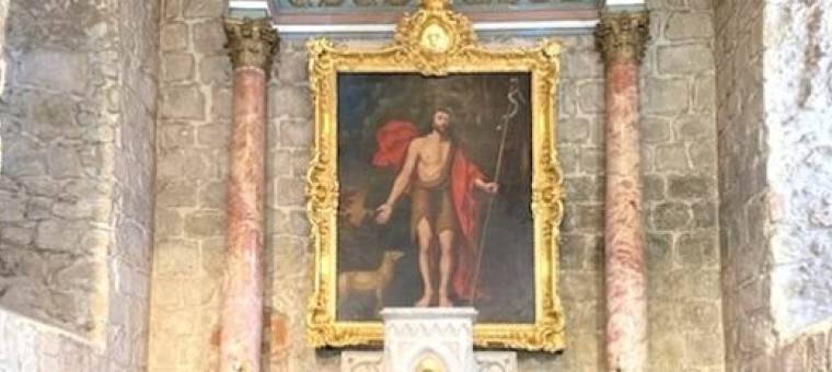 Après restauration, le tableau offert par Stanislas Lesczinki, ancien Roi de Pologne et beau-père de Louis XV, offert à la famille De Bats est de retour en l'église