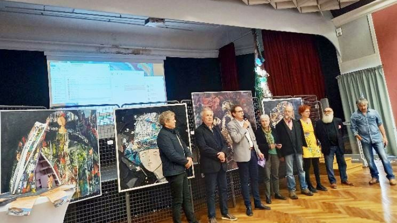 La fête de l'Europe a débuté avec le vernissage des oeuvres de cinq artistes de Calatayud
