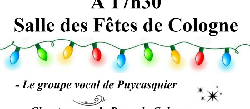 Concert de chorales le 16 juin à la salle des fêtes