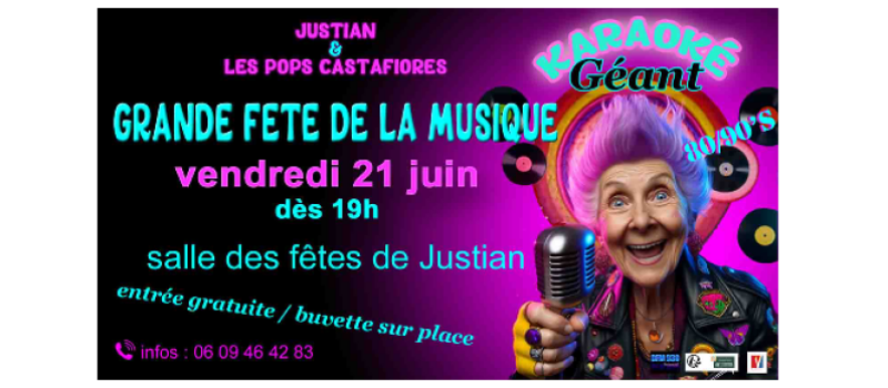 La fête de la musique à Justian avec les Pops Castafiores du Gers sur DFM 930 mercredi
