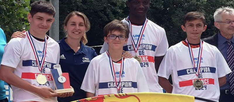 Pétanque : Enzo Soso et ses co-équipiers champions de France UNSS