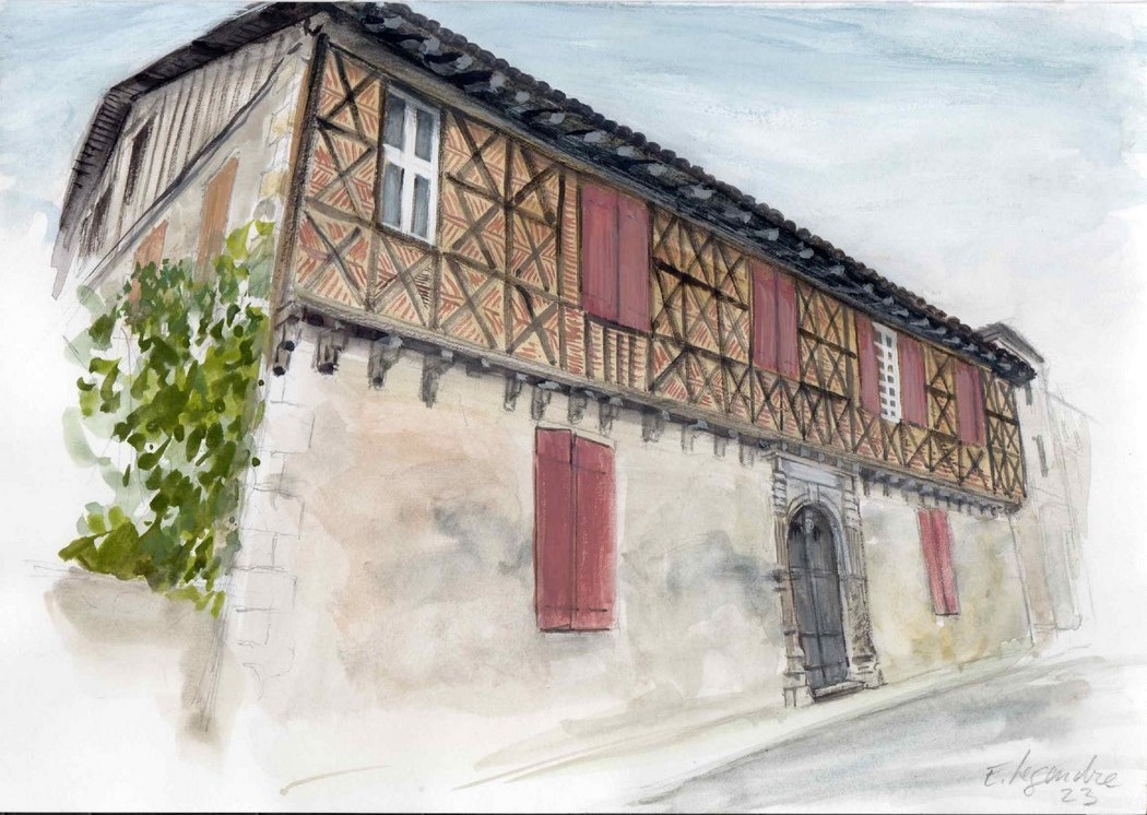 Maison croquée par Emmanuel Legendre