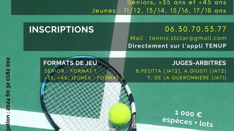 Prochainement Saint-Clar va vivre au rythme du tournoi de tennis !