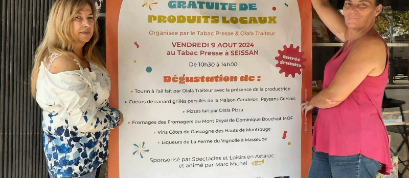 Vendredi 9 août, dégustation de produits locaux en présence des producteurs