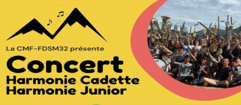 concert avec les harmonies juniors et cadets de la fédération des sociétés musicales du Gers