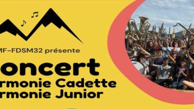 concert avec les harmonies juniors et cadets de la fédération des sociétés musicales du Gers