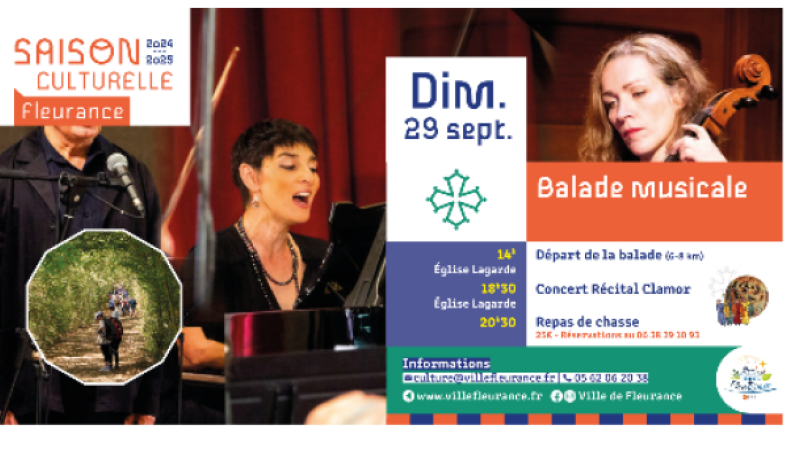 Randonnée et concert s’associent pour la traditionnelle balade musicale de la saison culturelle de Fleurance