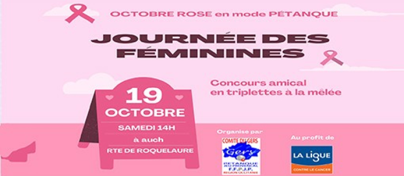La pétanque au féminin pour Octobre Rose