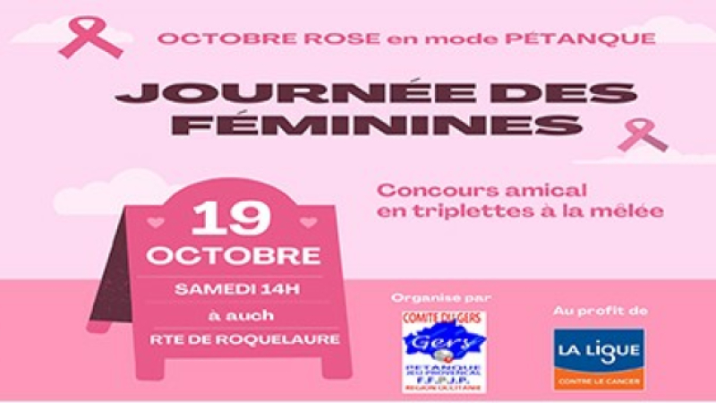 La pétanque au féminin pour Octobre Rose