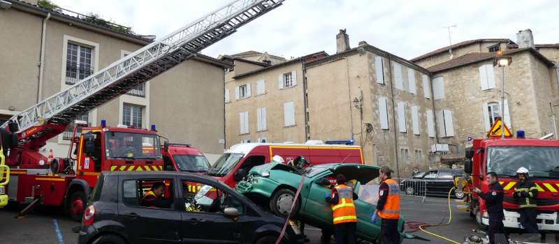 Les pompiers en pleine action