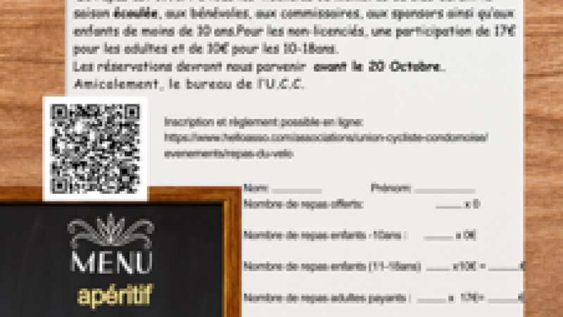 En selle pour le repas des cyclistes !