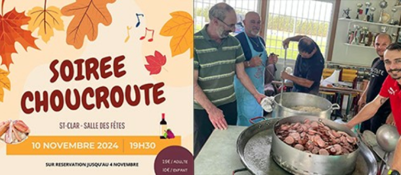 " Soirée Choucroute " au Sporting.