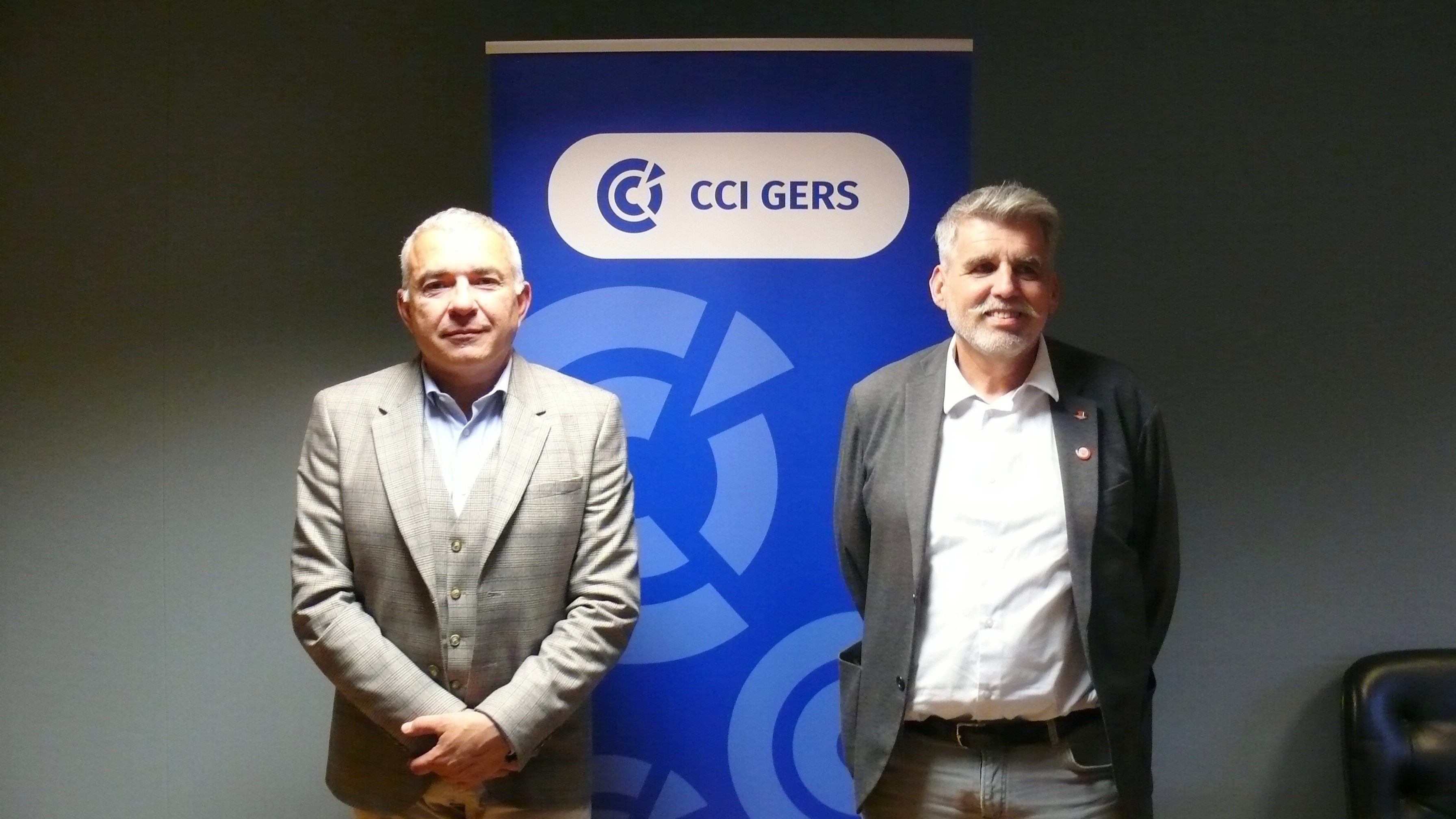Rémi Branet, président CCI du Gers, et Philippe Archer, président de la Chambre des métiers.